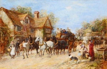 古典的 Painting - 馬を変えるヘイウッド・ハーディの狩猟